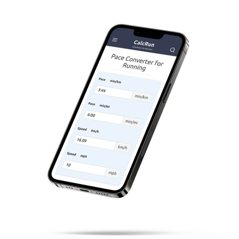pace converter min mile to min km
